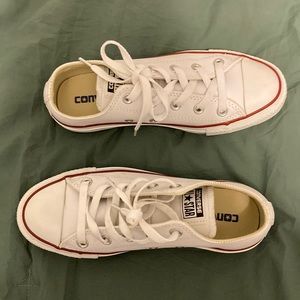 White leather converse.